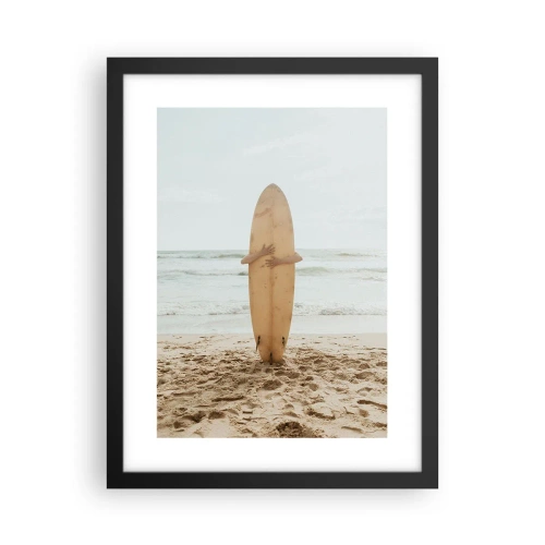 Póster en marco negro - Por el amor de las olas - 30x40 cm