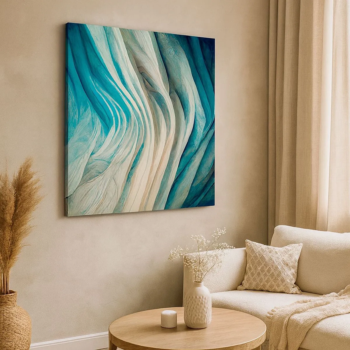 Cuadro sobre lienzo - Impresión de Imagen - Azul insaciable - 30x30 cm