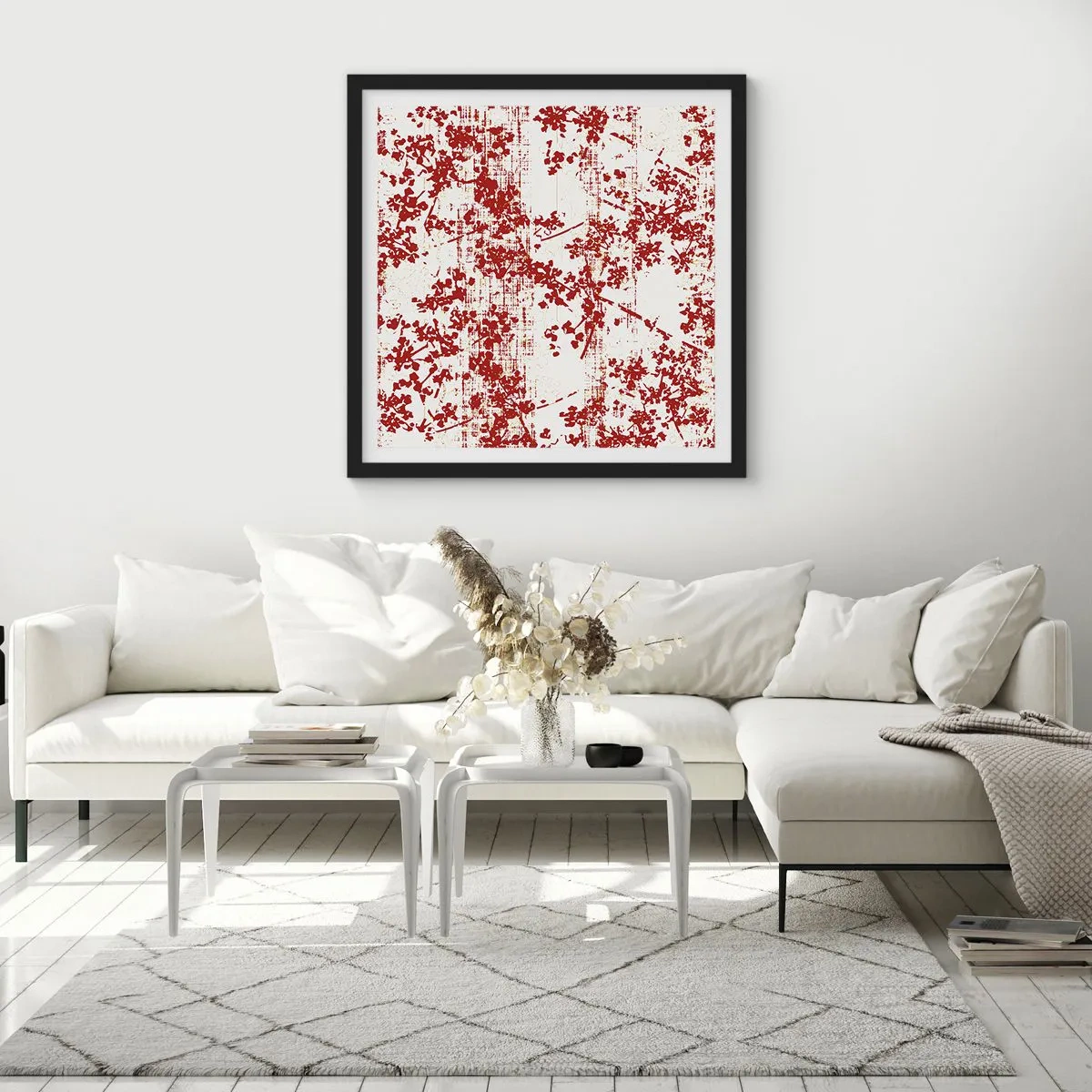 Póster en marco negro - Como un viejo percal - 60x60 cm