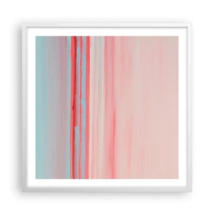 Póster en marco blanco - Abstracción al amanecer - 60x60 cm