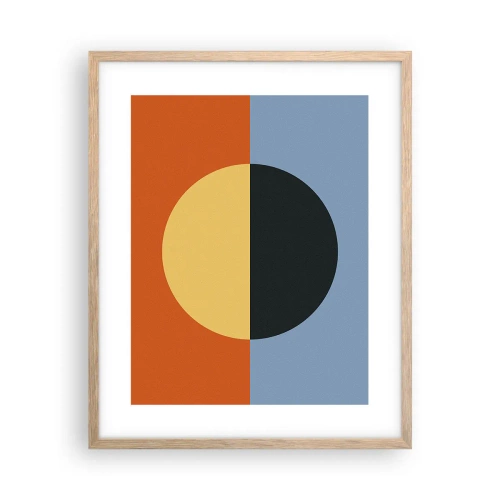 Póster en marco roble claro - Una composición de calidez y frescura - 40x50 cm