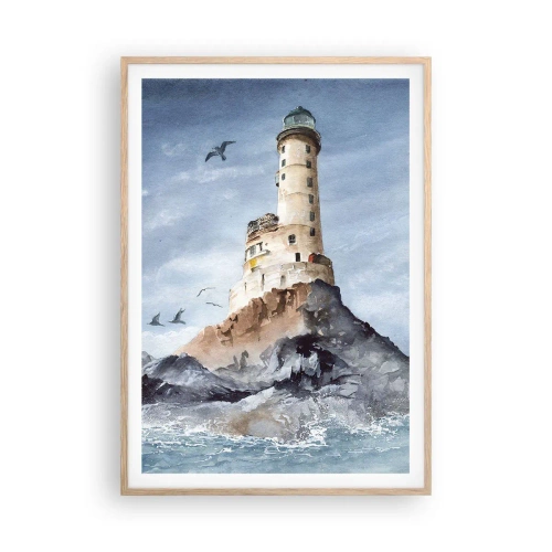 Póster en marco roble claro - Invencible - 70x100 cm