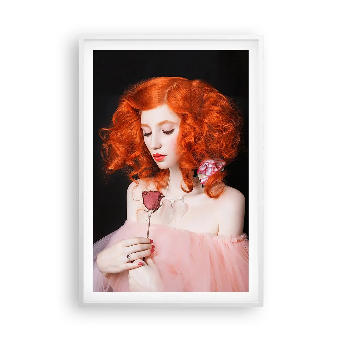 Póster en marco blanco - En estilo barroco - 61x91 cm