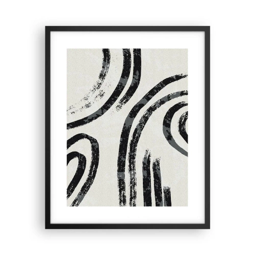 Póster en marco negro - A medias - 40x50 cm