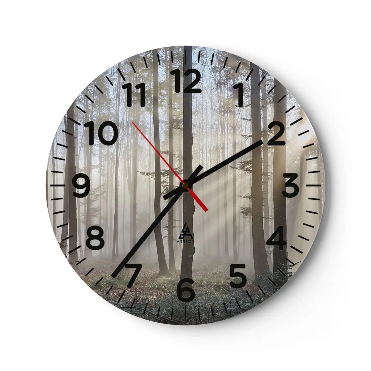 Reloj de pared - Reloj de vidrio - La niebla también está despierta - 30x30 cm