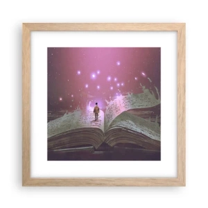 Póster en marco roble claro - Una invitación a otro mundo - 30x30 cm