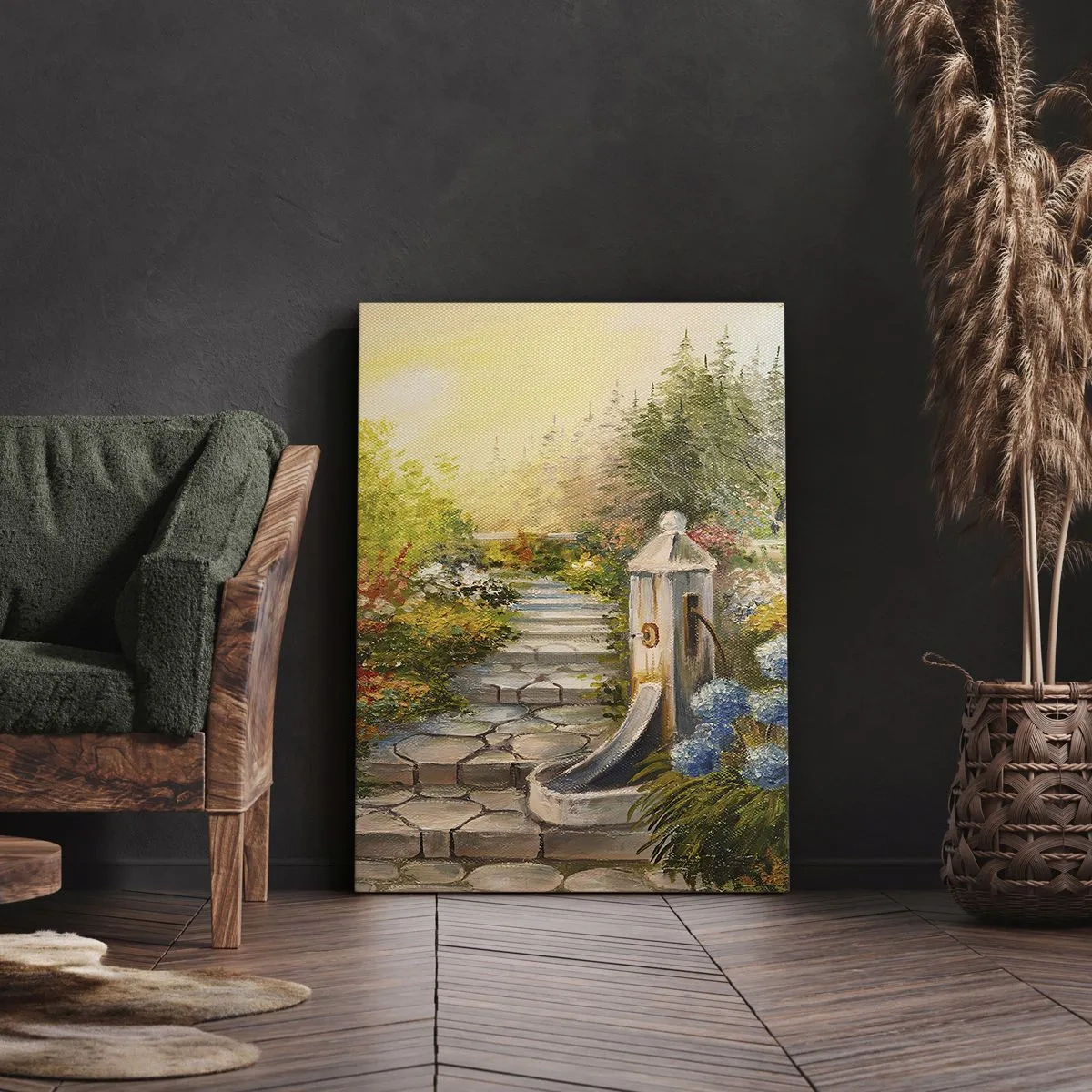 Cuadro sobre lienzo - Impresión de Imagen - En plena floración - 55x100 cm