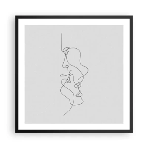 Póster en marco negro - El calor de los deseos lúgubres - 60x60 cm