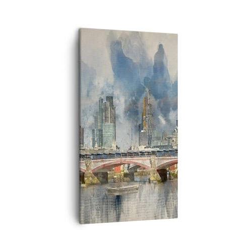 Cuadro sobre lienzo - Impresión de Imagen - Londres en todo su esplendor - 45x80 cm
