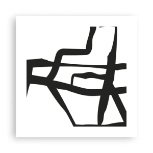 Póster - Construcción en blanco y negro - 40x40 cm