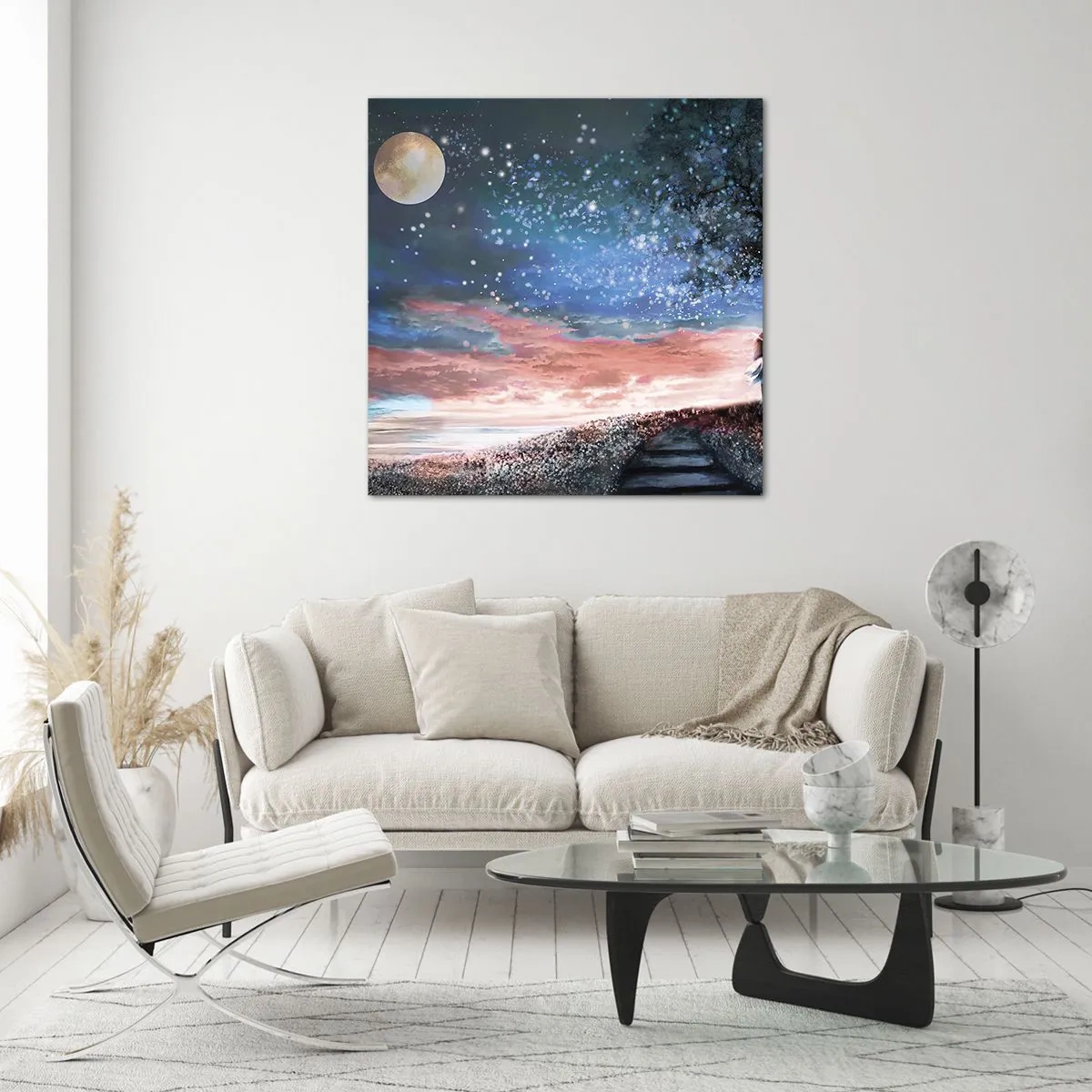 Cuadro sobre vidrio - Impresiones sobre Vidrio - Un espectáculo estelar - 70x70 cm