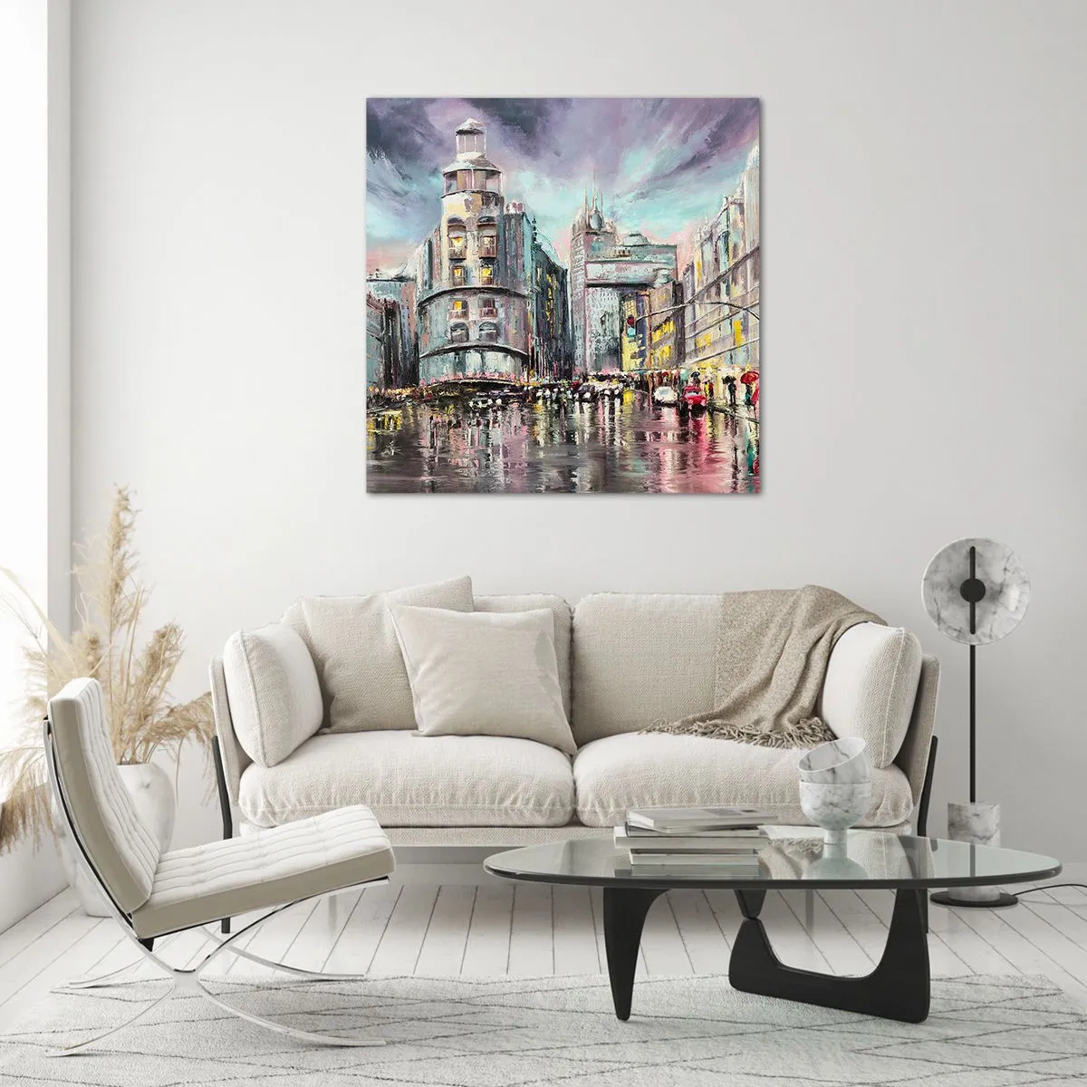 Cuadro sobre vidrio - Impresiones sobre Vidrio - Va a ser una buena noche - 70x70 cm