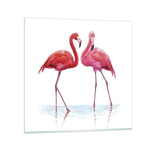 Cuadro sobre vidrio - Impresiones sobre Vidrio - Cita rosada - 40x40 cm