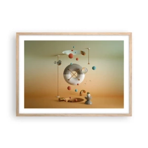 Póster en marco roble claro - Todo puede suceder - 70x50 cm