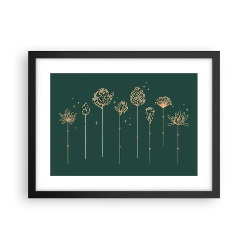 Póster en marco negro - La familia vegetal - 40x30 cm