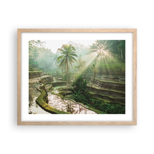 Póster en marco roble claro - Crecer bajo el sol - 50x40 cm