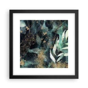 Póster en marco negro - Jardín encantado - 30x30 cm