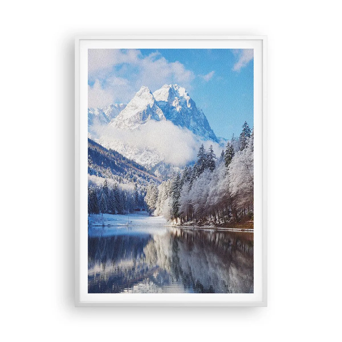 Póster en marco blanco - Guardia de nieve - 70x100 cm