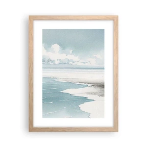 Póster en marco roble claro - Suave marea otoñal - 30x40 cm