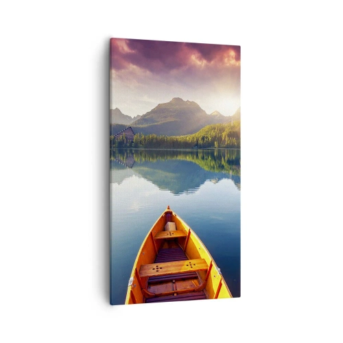 Cuadro sobre lienzo - Impresión de Imagen - Frente a la naturaleza - 55x100 cm