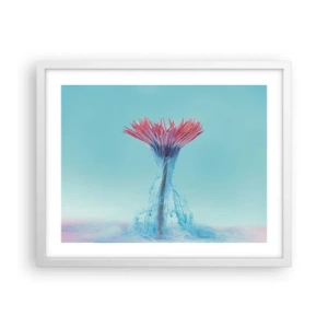 Póster en marco blanco - En un abrazo vigorizante - 50x40 cm