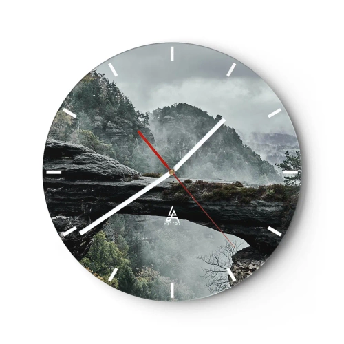 Reloj de pared - Reloj de vidrio - La aventura está a punto de comenzar - 40x40 cm