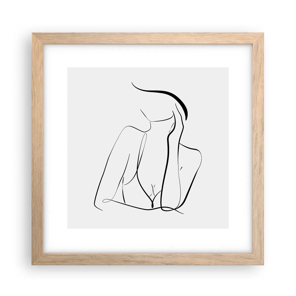 Póster en marco roble claro - En la ola de sueños - 30x30 cm