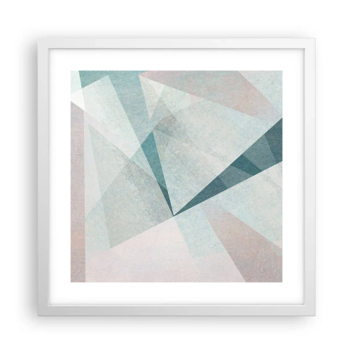 Póster en marco blanco - Tranquilo pero dinámico - 40x40 cm