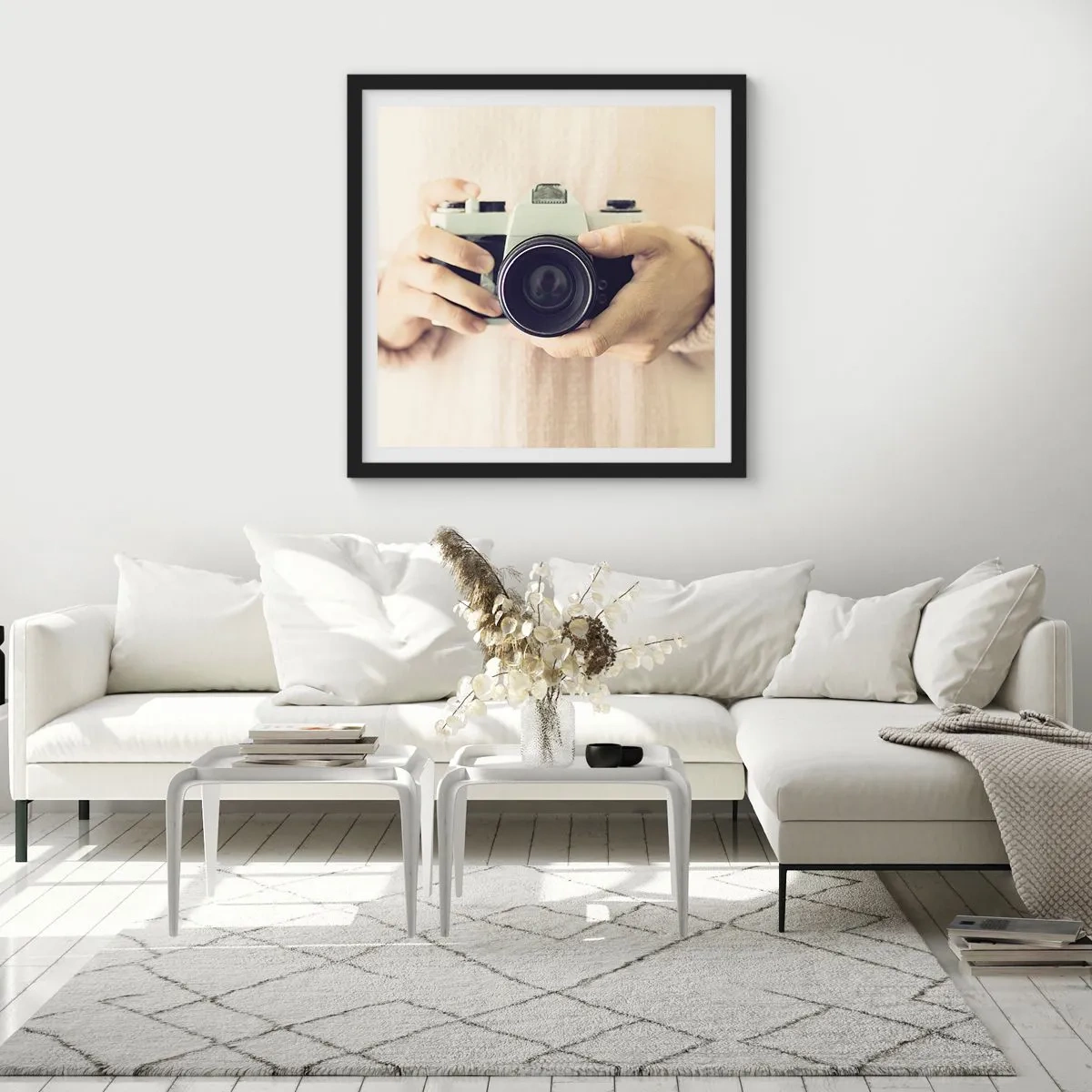 Póster en marco negro - Una visión diferente - 50x50 cm