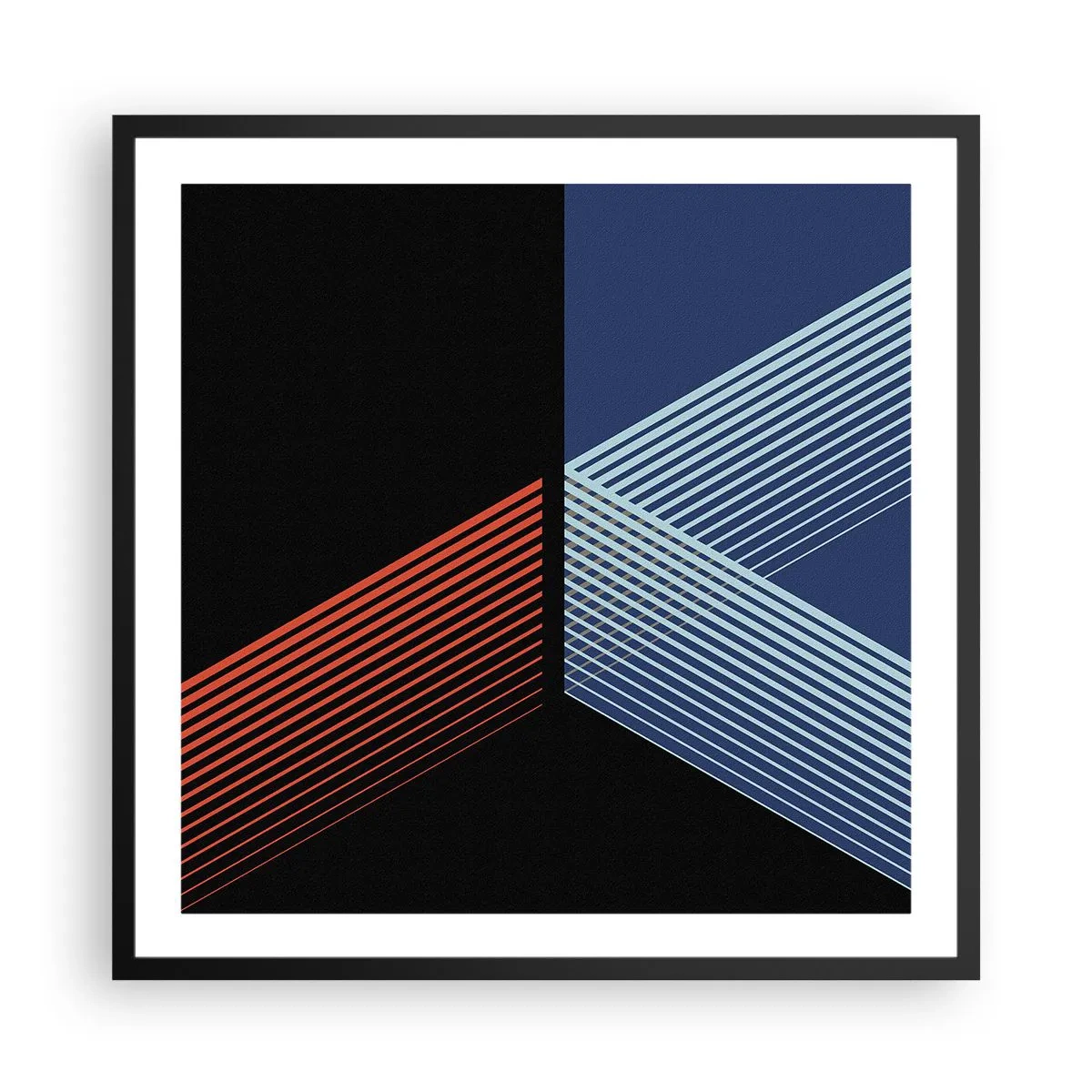 Póster en marco negro - La rectitud - 60x60 cm