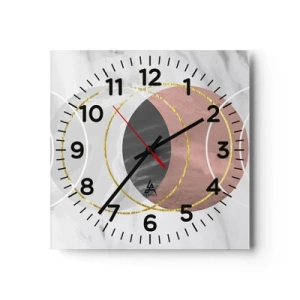 Reloj de pared - Reloj de vidrio - Música de las esferas - 40x40 cm