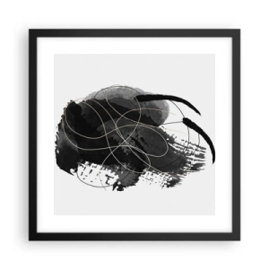 Póster en marco negro - Salió de la negrura - 40x40 cm