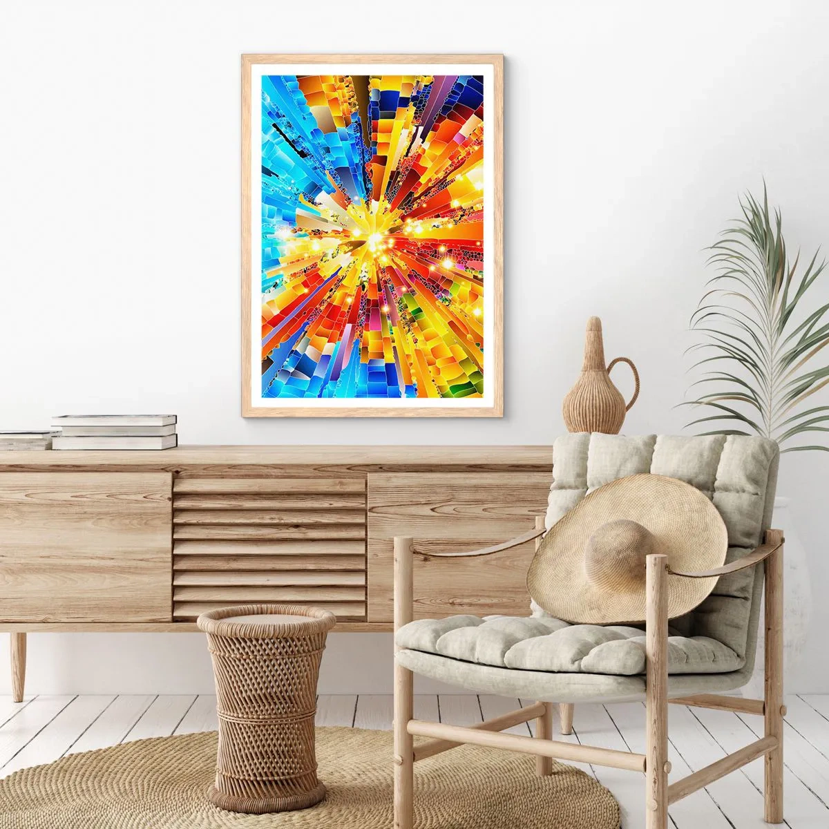 Póster en marco roble claro - In medias res - 40x50 cm