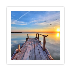 Póster - Caminando hacia el sol - 50x50 cm