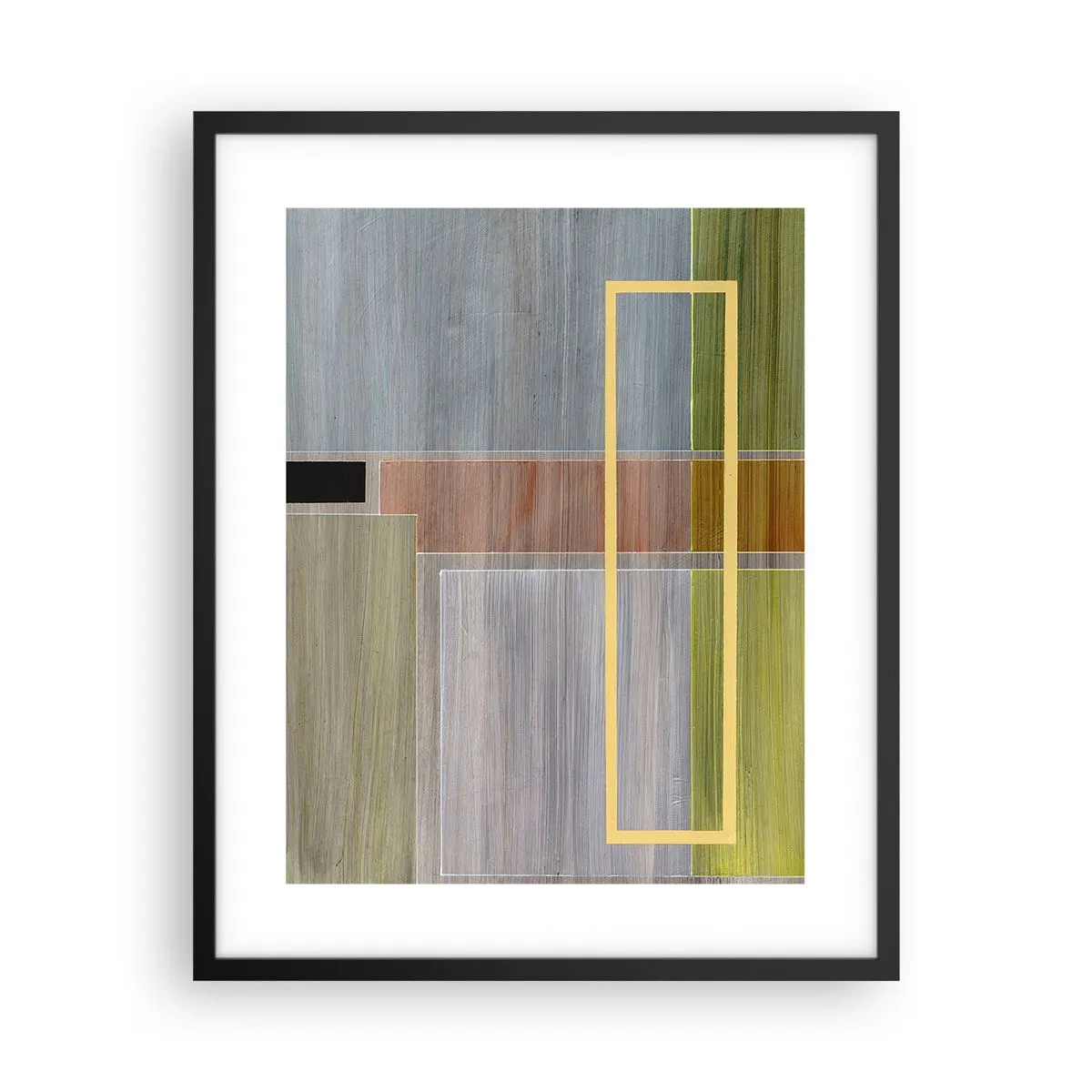 Póster en marco negro - Recto y tranquilo - 40x50 cm