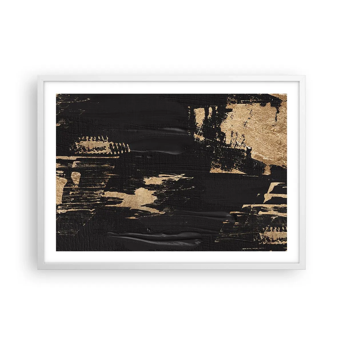 Póster en marco blanco - Un rastro de tacto - 70x50 cm