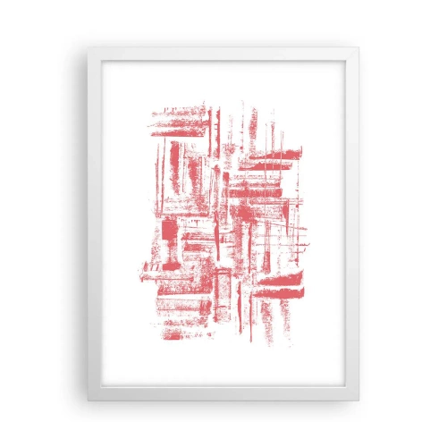 Póster en marco blanco - Ciudad roja - 30x40 cm