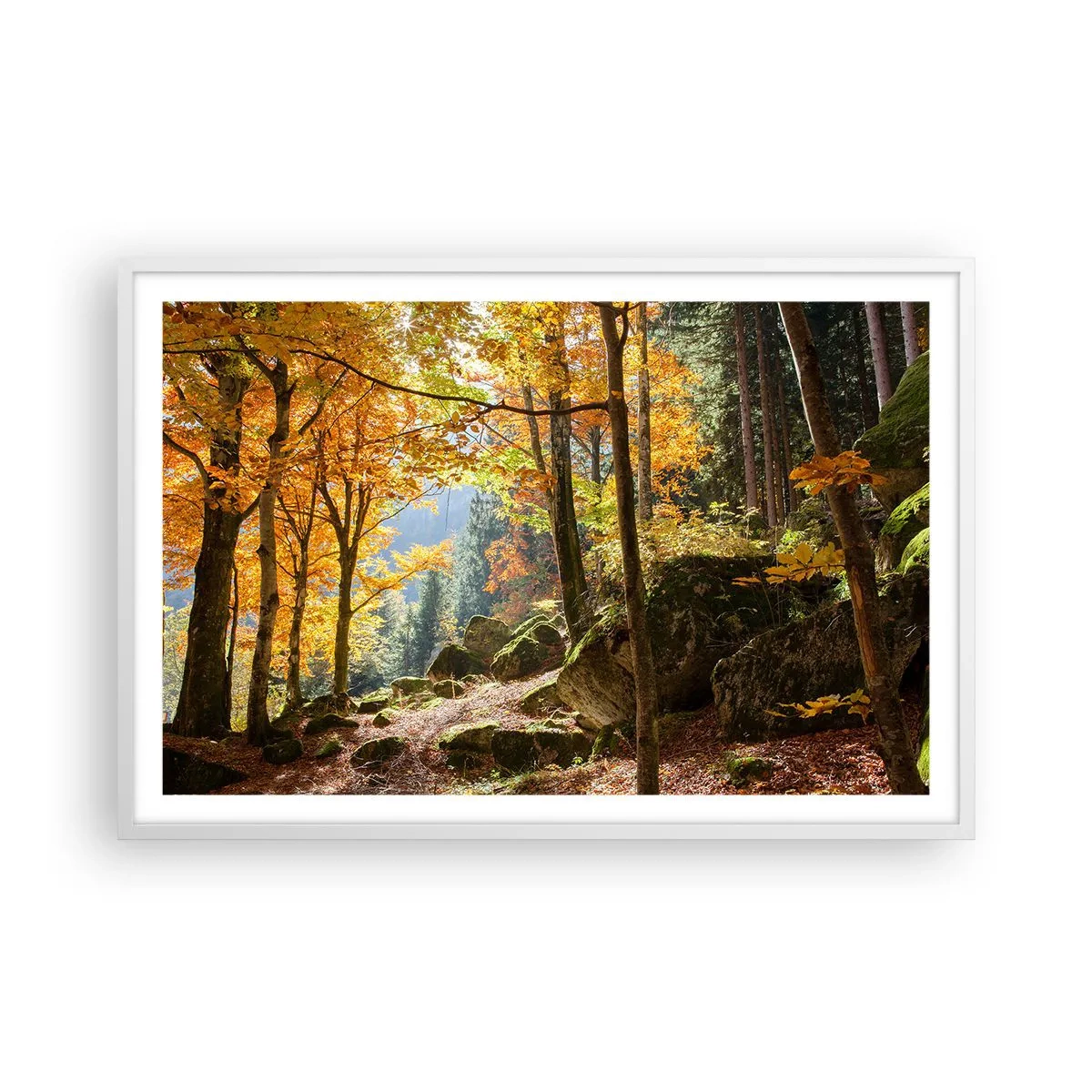 Póster en marco blanco - Tiempo de descanso - 91x61 cm