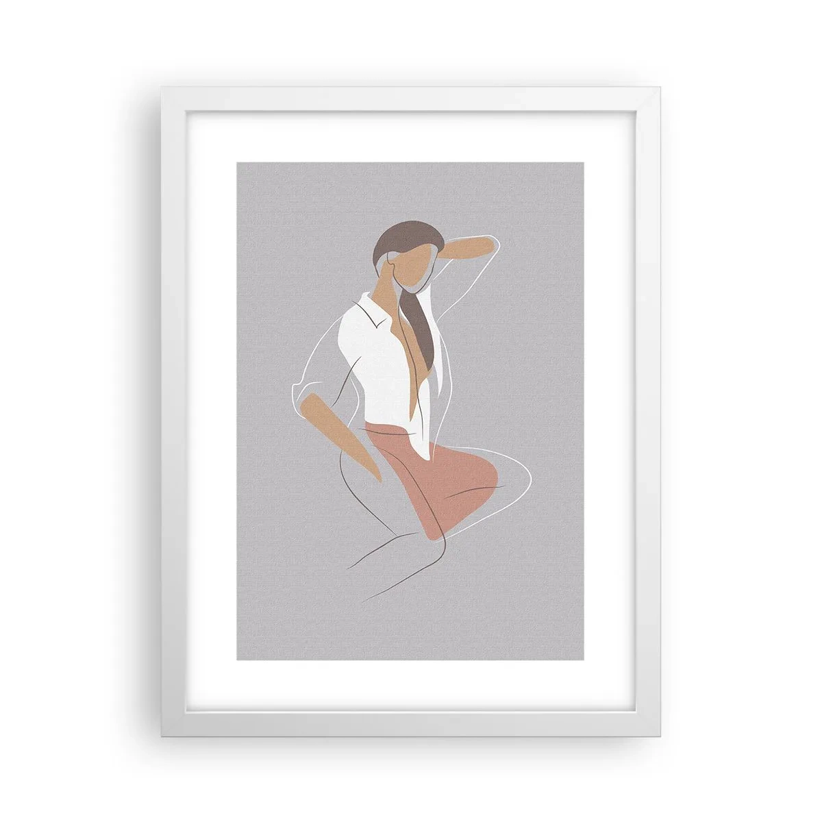 Póster en marco blanco - Un esbozo de encanto - 30x40 cm