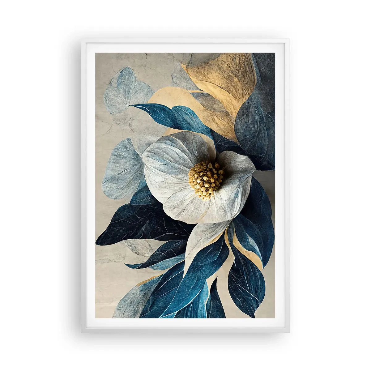 Póster en marco blanco - Con un corazón de oro - 70x100 cm