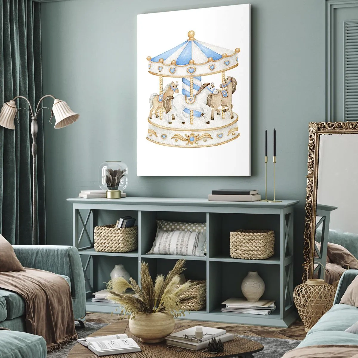 Cuadro sobre lienzo - Impresión de Imagen - Dulce infancia - 45x80 cm