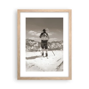 Póster en marco roble claro - El techo del mundo - 30x40 cm