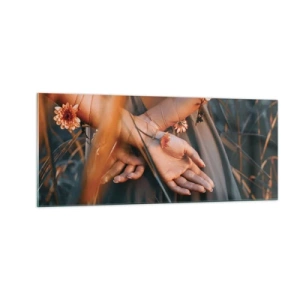 Cuadro sobre vidrio - Impresiones sobre Vidrio - Conectada con la naturaleza - 100x40 cm