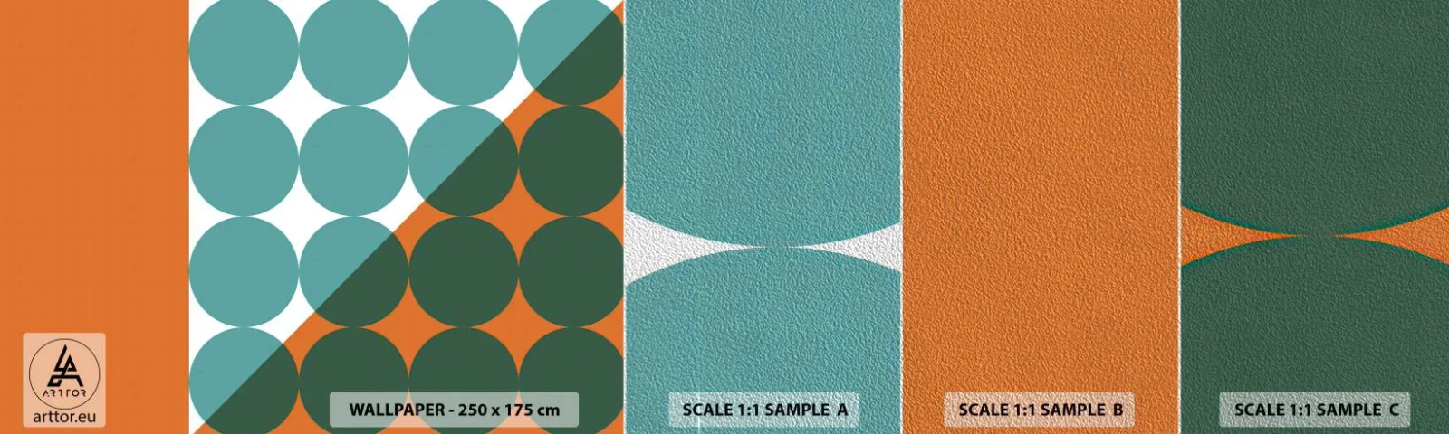 Muestra de fotomural Premium Sand - Hacia arriba y en diagonal - Abstracción, Pedazo, Gráficos - 100x30 cm