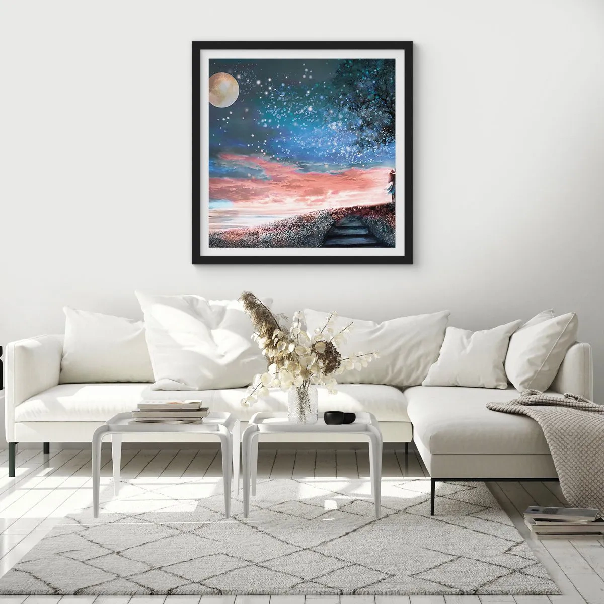 Póster en marco negro - Un espectáculo estelar - 30x30 cm