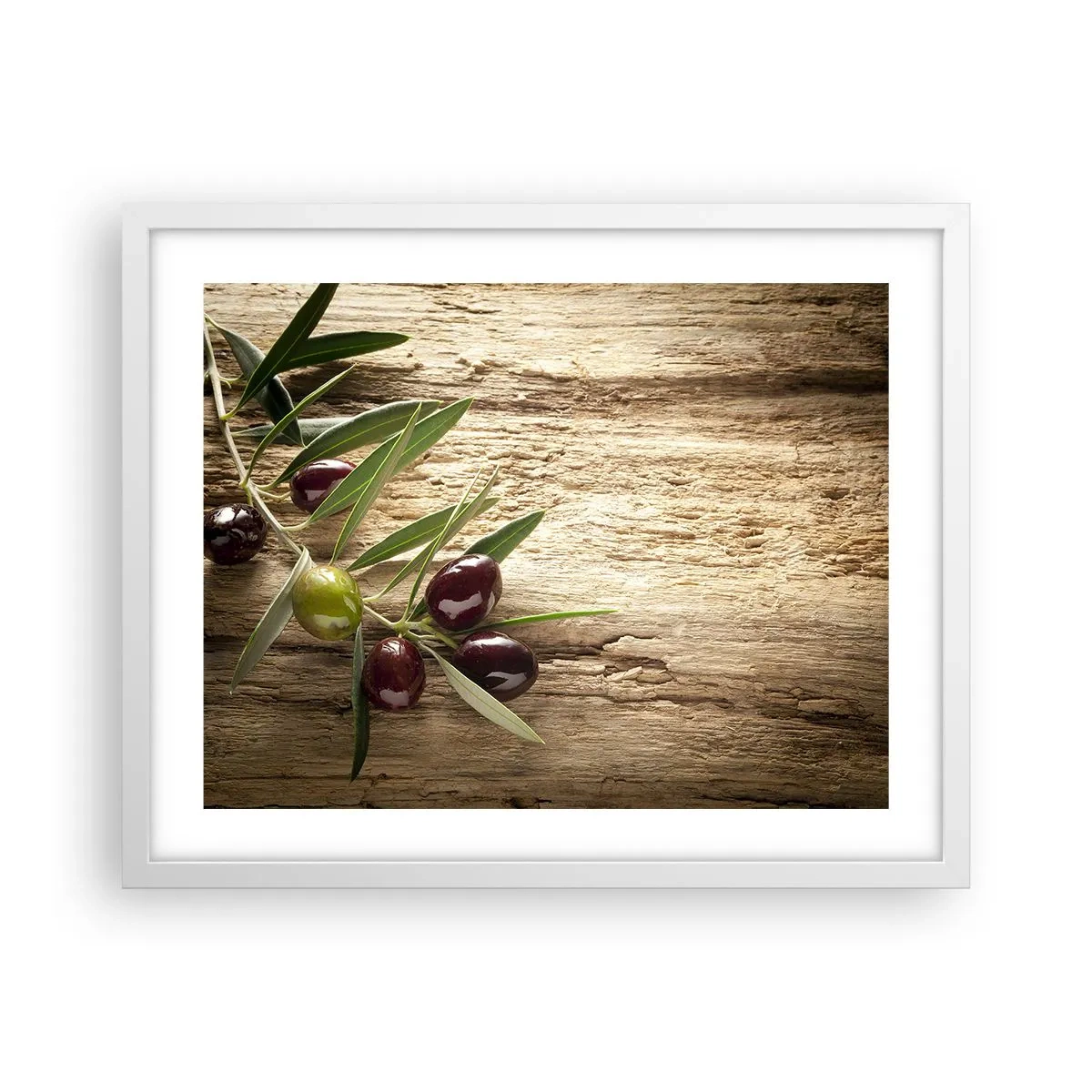 Póster en marco blanco - Directamente de la naturaleza - 50x40 cm