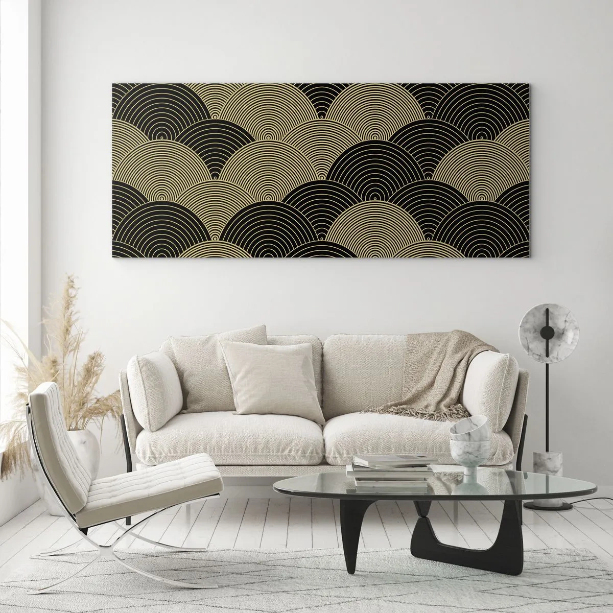 Cuadro sobre vidrio - Impresiones sobre Vidrio - Multiplicación de la unidad - 100x40 cm