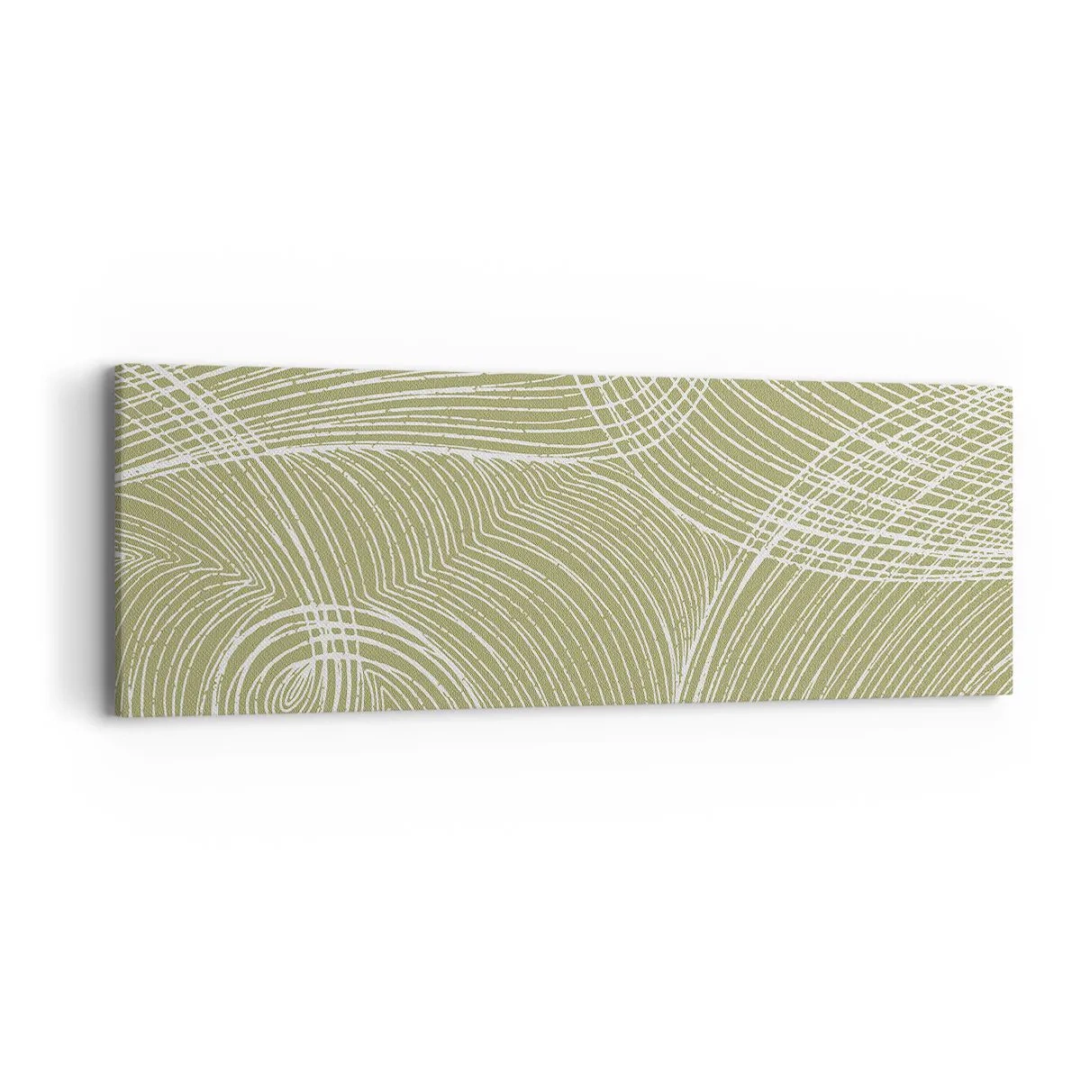 Cuadro sobre lienzo - Impresión de Imagen - Abstracción intrincada en blanco - 90x30 cm