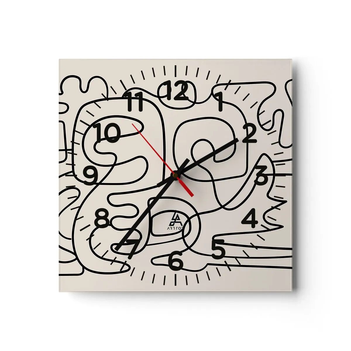 Reloj de pared - Reloj de vidrio - El camino correcto - 30x30 cm