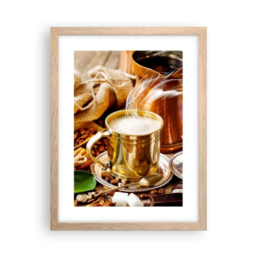 Póster en marco roble claro - Que tengas un buen día - 30x40 cm